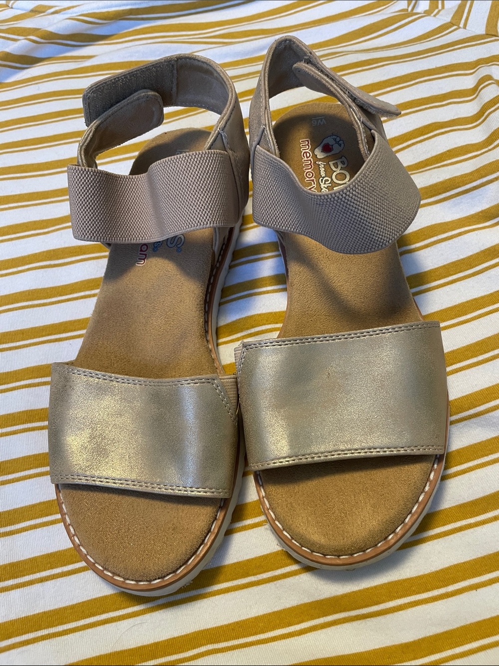 BOBS from Skechers Metallic Gold Women's Sandals